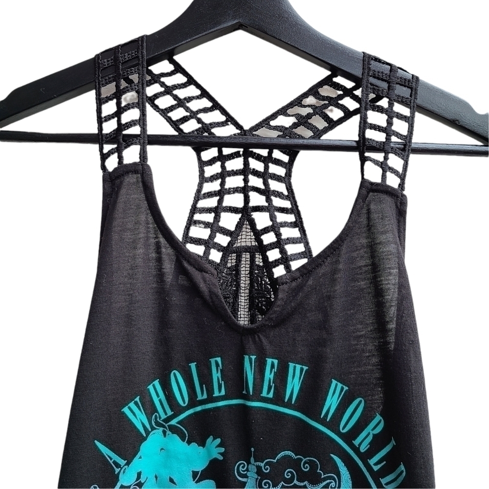 Disney Aladdin Jasmine Whole New World Cutout Tank Top Youth L (Fits Women XS) - Picture 4 of 7